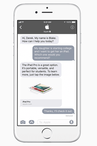 Apple je predstavil Business Chat, močan nov način povezovanja podjetij s strankami znotraj iMessage.