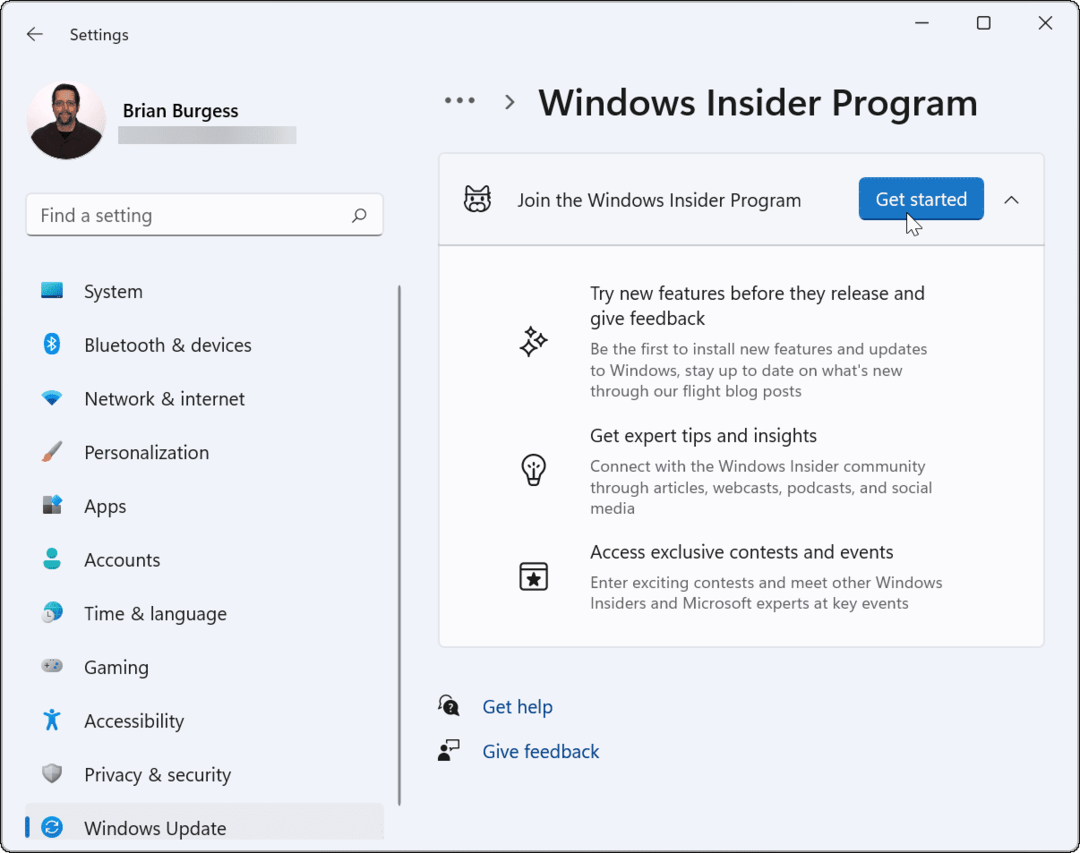 Kako se pridružiti programu Windows Insider v sistemu Windows 11