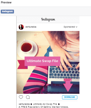 predogled instagram oglasa