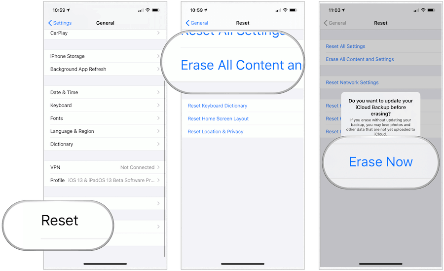 iOS Erase zdaj
