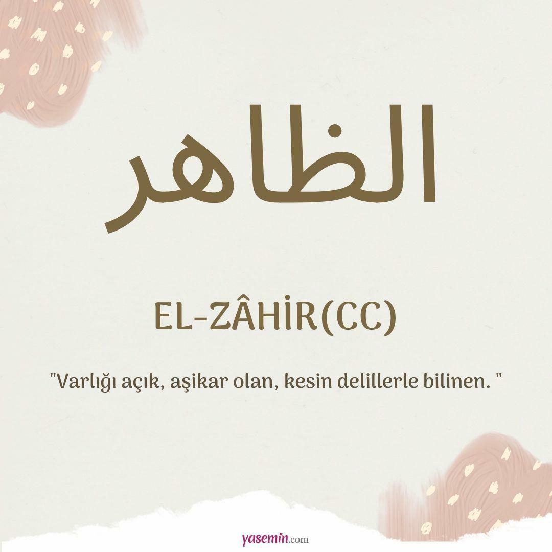 Kaj pomeni al-Zahir (c.c)?