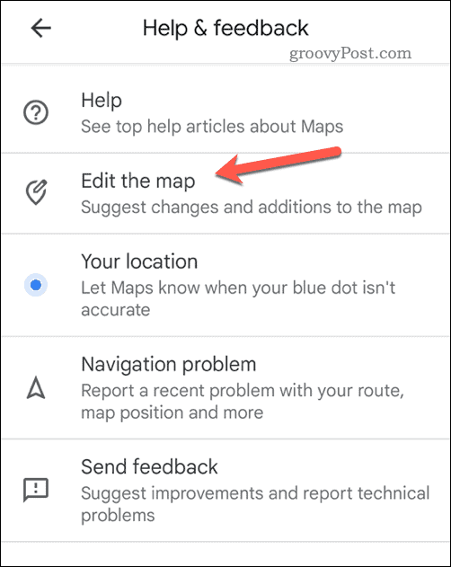 Uredite zemljevid v Google Zemljevidih