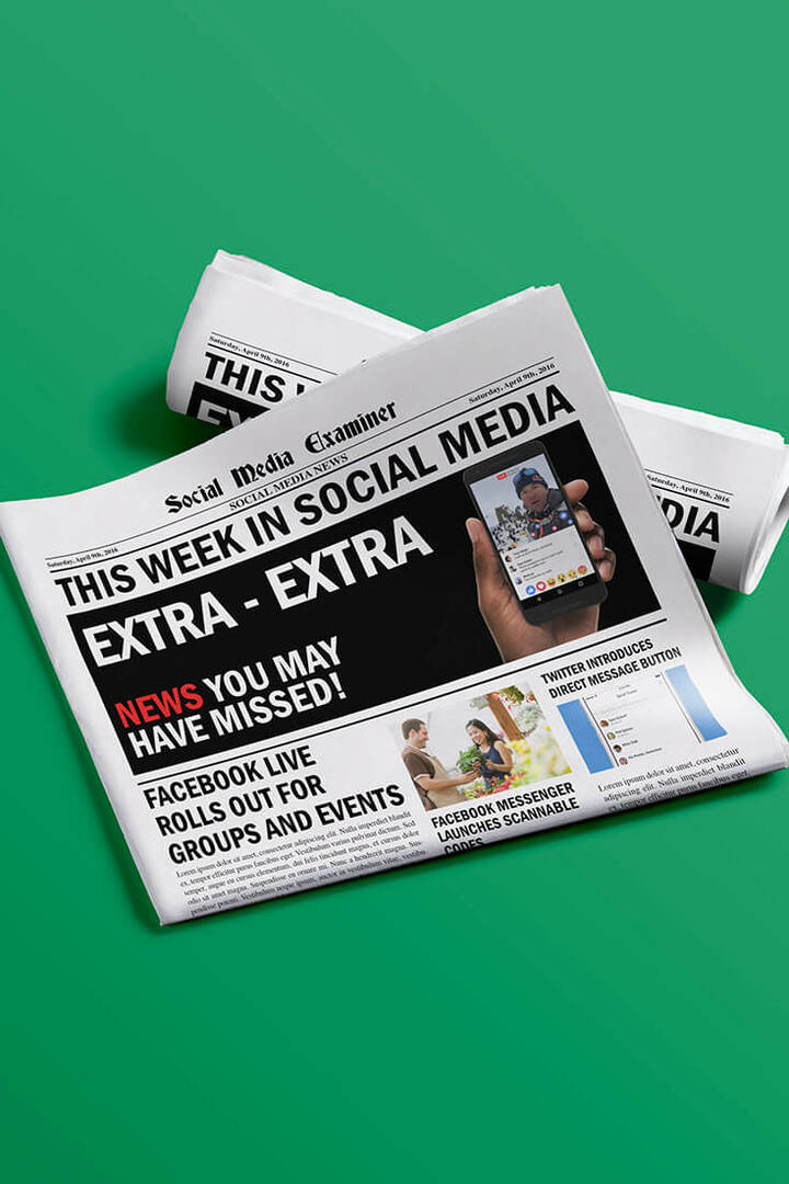 Facebook Live uvaja skupine in prireditve: Ta teden v družabnih medijih: Social Media Examiner