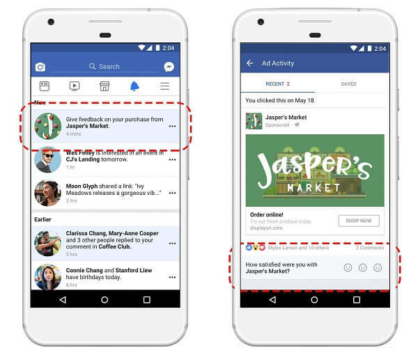 Facebook na nadzorni plošči dejavnosti nedavnih oglasov uvaja novo možnost pregleda e-trgovine, ki kupcem omogoča povratne informacije o izdelkih, ki se oglašujejo na Facebooku.