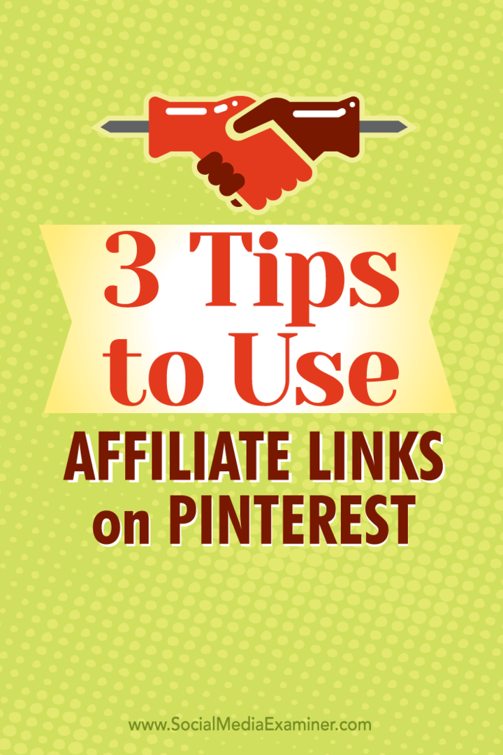 Nasveti o treh načinih uporabe povezanih povezav na Pinterestu.