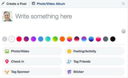 Facebook je razširil paleto možnosti barv ozadja, ki so na voljo za posodobitve stanja.