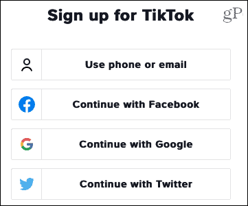 Prijavite se za TikTok na spletu