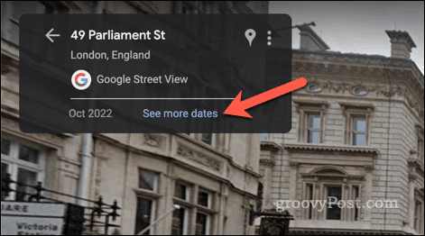Izbira starih posnetkov Street View v Google Zemljevidih