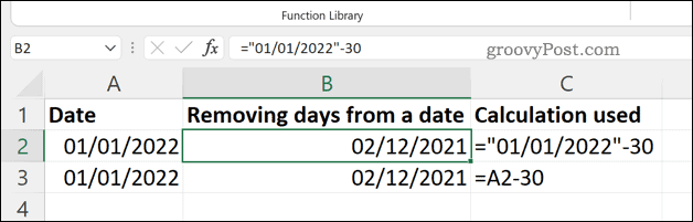 Odstranjevanje dni iz datuma v Excelu