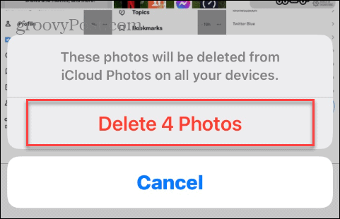 Izbrišite fotografije iz iCloud