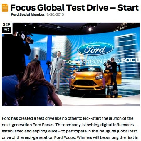 globalni testni pogon focus