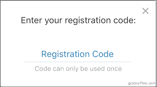 Vnesite svojo registracijsko kodo
