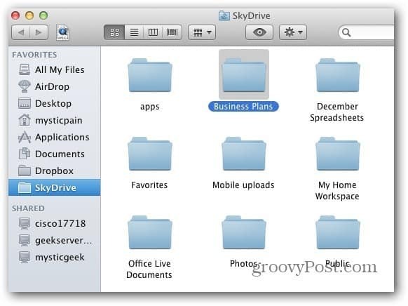 Mapa Mac SkyDrive