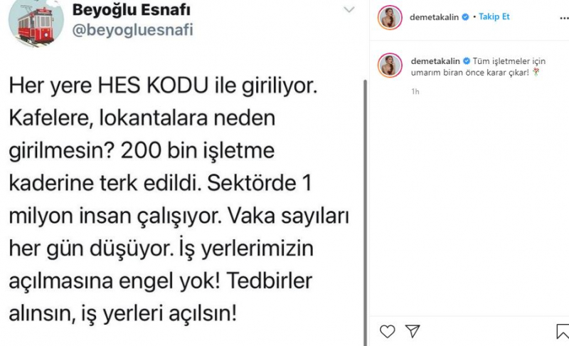 Demet Akalın je podprl operaterje, ki so bili žrtve prepovedi!