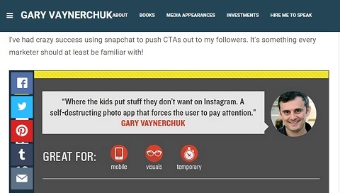 Gary Vanderchuk citat o pomembnosti Snapchata