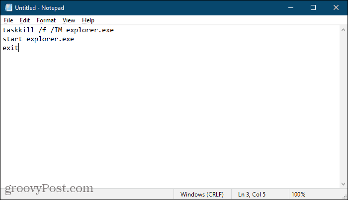 Ustvarite paketno datoteko s Notepadom v sistemu Windows 10