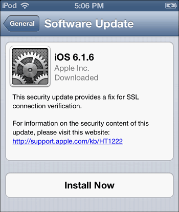 iOS 6.1.6 Posodobitev