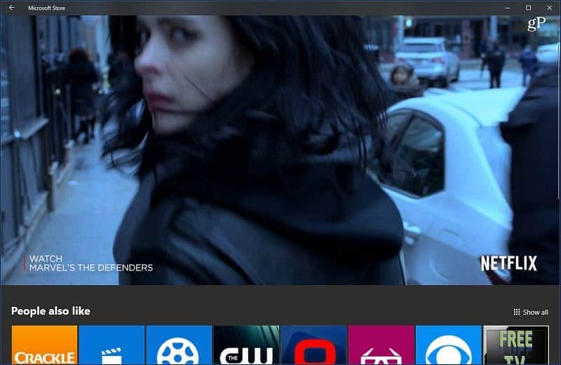 Aplikacija Windows 10 Microsoft Store Video Autoplay Netflix