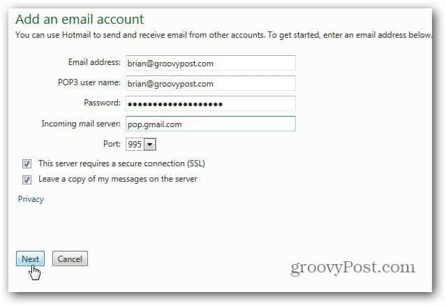 Kako dodati Gmail v Outlook.com
