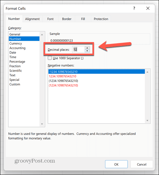 excel več decimalnih mest