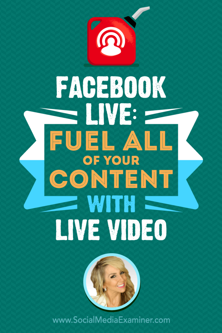 Facebook Live: Napolnite vso svojo vsebino z videoposnetkom v živo s predstavitvami Chalene Johnson v podcastu Social Media Marketing.