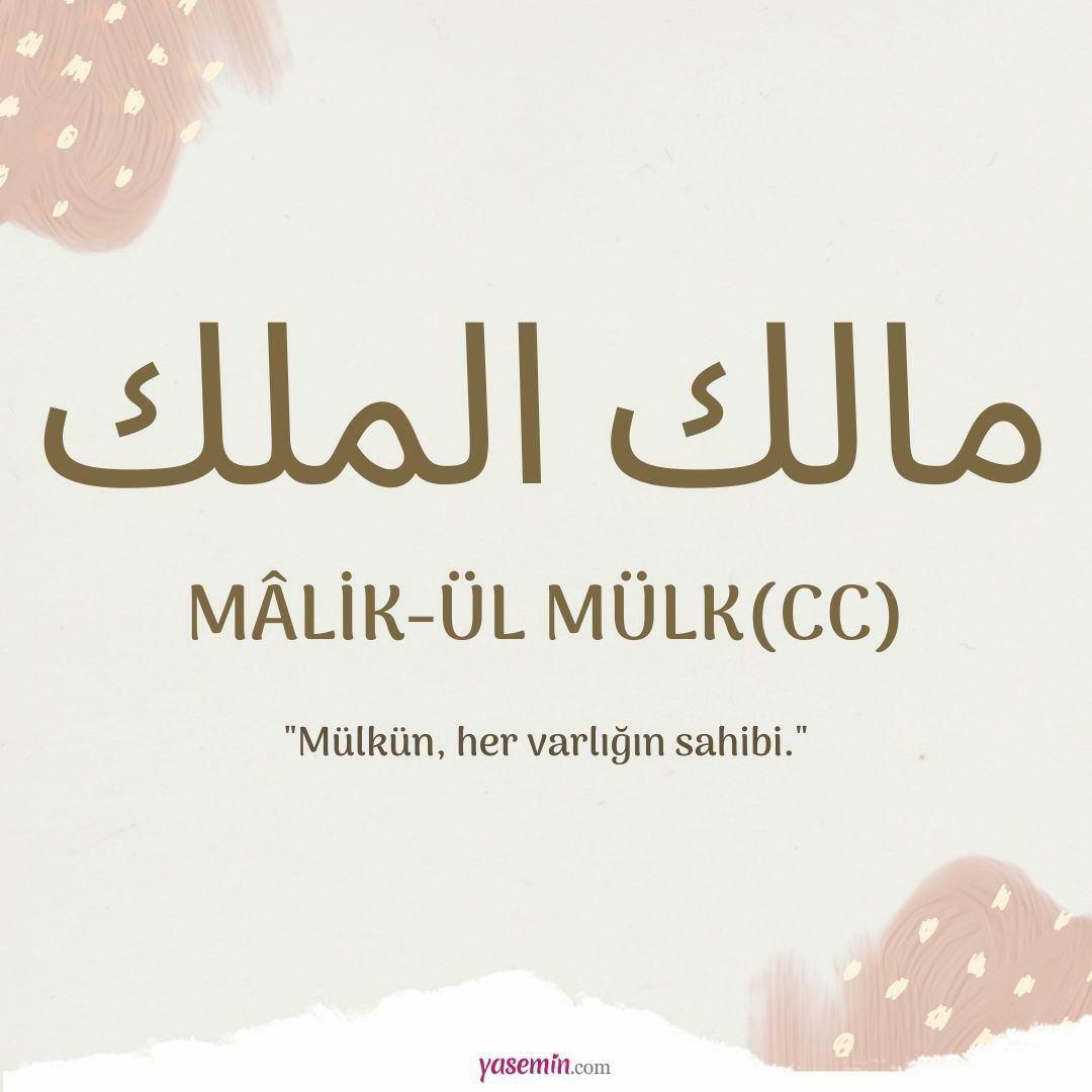 Kaj pomeni Malik-ul Mulk (c.c)?