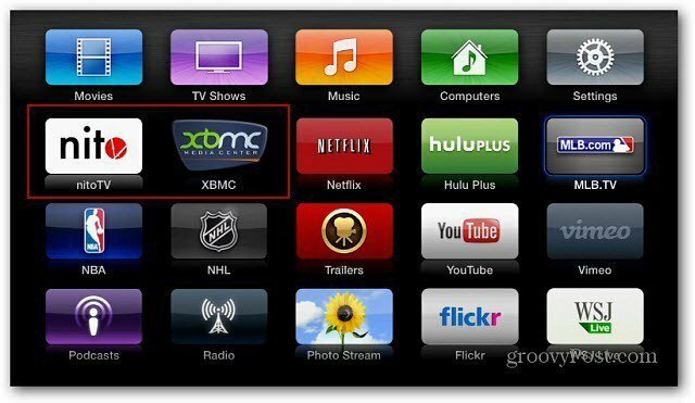 XBMC Nitro ikone Apple TV