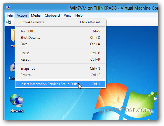 Namestite integracijske storitve na Hyper-V VM v Windows 8