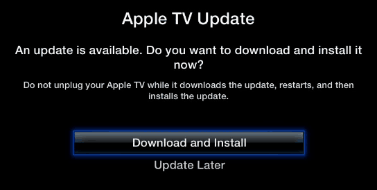 Posodobite programsko opremo Apple TV
