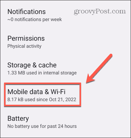 android mobilni podatki