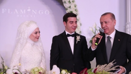 Predsednik Erdogan je bil priča poroki v Kayseriju