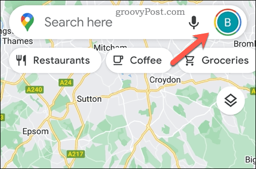 Odprite ikono profila Google Maps