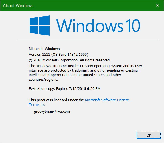 Windows 10 Predogled 14342