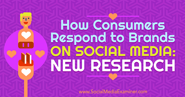 Kako se potrošniki odzivajo na blagovne znamke v socialnih medijih: Nova raziskava Michelle Krasniak na Social Media Examiner.