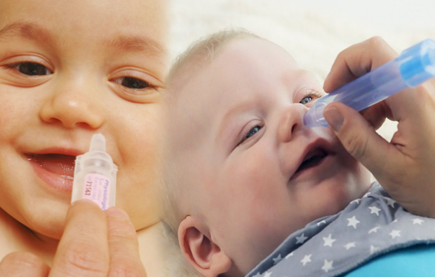 Zakrčenost nosu in kihanje pri dojenčkih