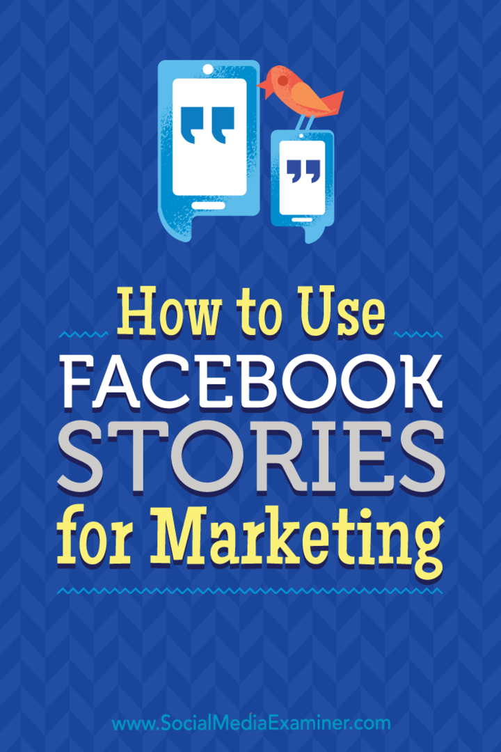 Kako uporabiti zgodbe na Facebooku za trženje Julie Bramble v programu Social Media Examiner.