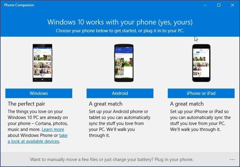 Kako uporabljati aplikacijo New Phone Companion v operacijskem sistemu Windows 10