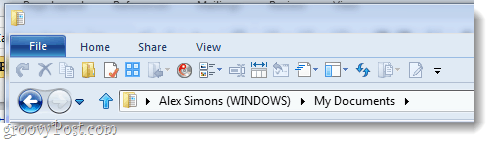 Windows 8 kompaktna orodna vrstica
