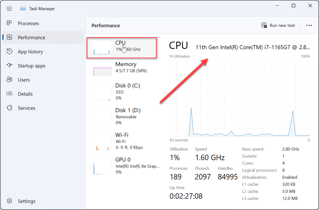 Poiščite svojo generacijo procesorja Intel v sistemu Windows 11