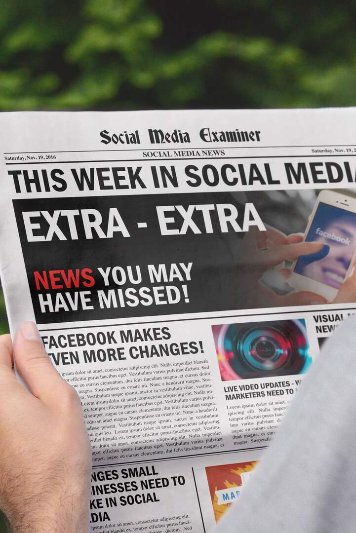 Facebook popravi preveč prijavljene podatke o organskem dosegu: ta teden v družabnih medijih: Social Media Examiner