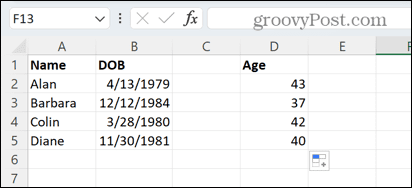 excel starosti