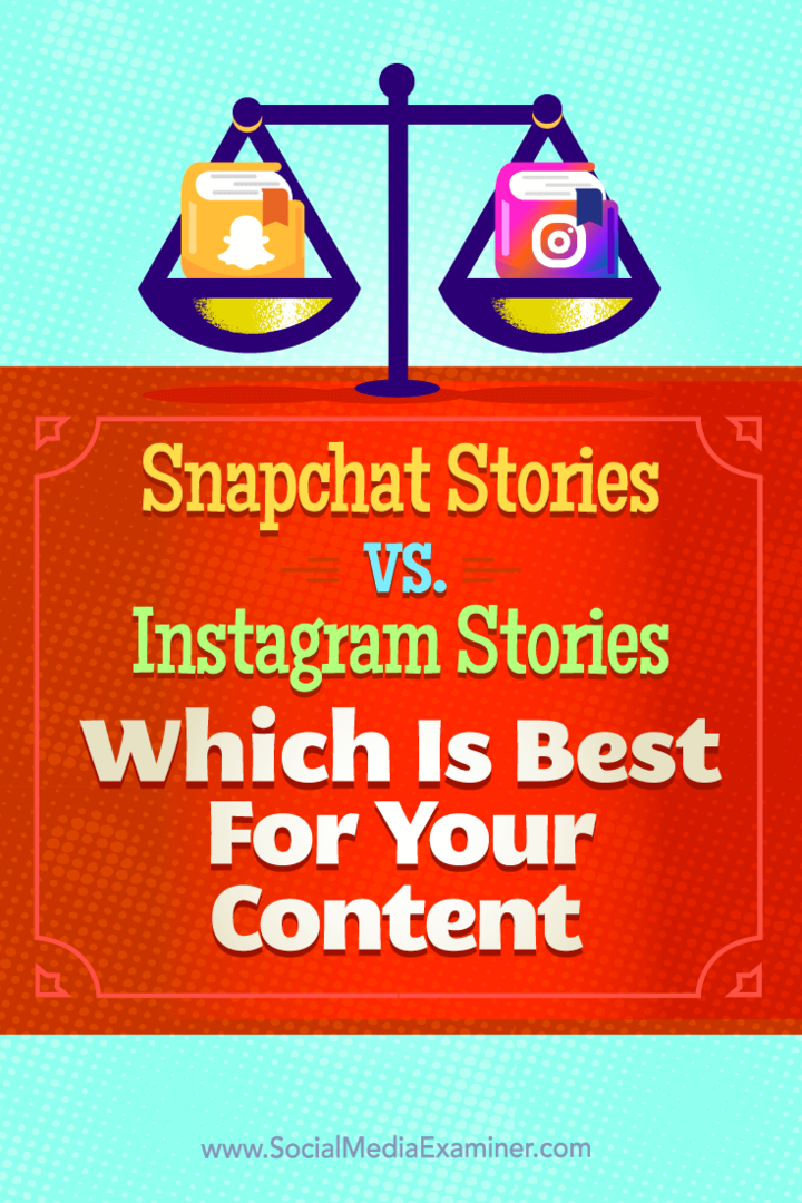Nasveti o razlikah med zgodbami Snapchat in Instagram Stories in kateri je najboljši za vašo vsebino.