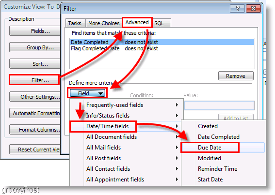 Pokaži samo današnje naloge v vrstici opravil Outlook 2007 [Kako do]