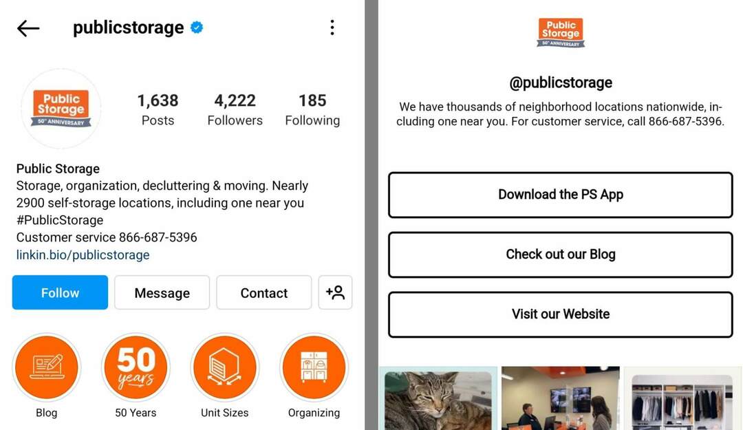 instagram-bio-javno shranjevanje-bio-povezava-primer