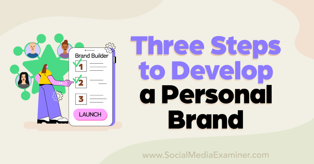 Trije koraki za razvoj osebne znamke: Social Media Examiner