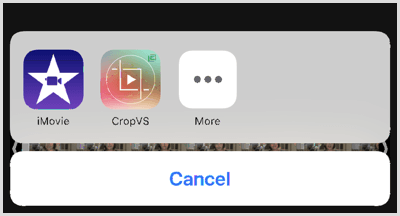 Dotaknite se ikone CropVS, da odprete orodja aplikacije.