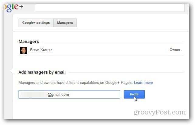 Kako dodati skrbnika ali upravitelja na stran v storitvi Google+