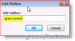 Slika zaslona programa Outlook 2010 doda nabiralnik