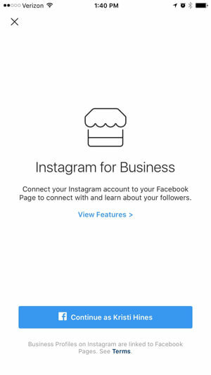 instagram poslovni profil povežite s Facebook stranjo