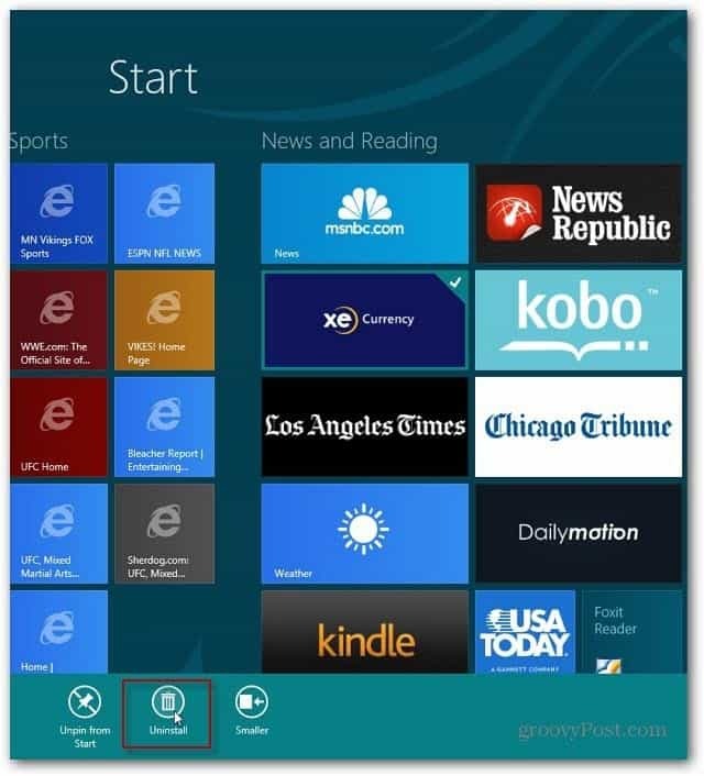 Kako odstraniti aplikacije Windows 8